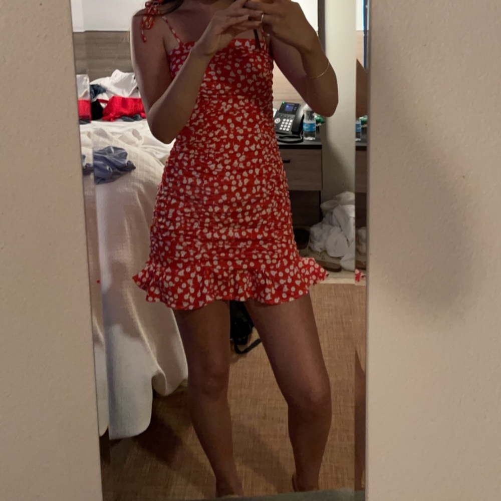 Shein tie shoulder body con dress